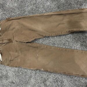 Dickies Carpenter Pants 34x32 Brown Skater Y2K Distressed Work Wear Canvas